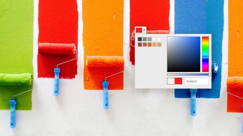 choose-your-color.jpg paint rollers with different types of paint