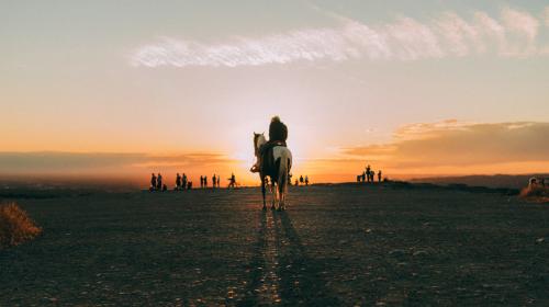 riding-into-the-sunset.jpg Cowboy riding into the sunset.